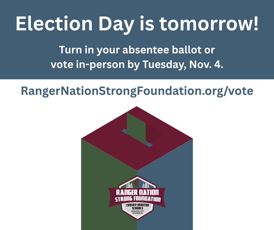 Election day is tomorrow!