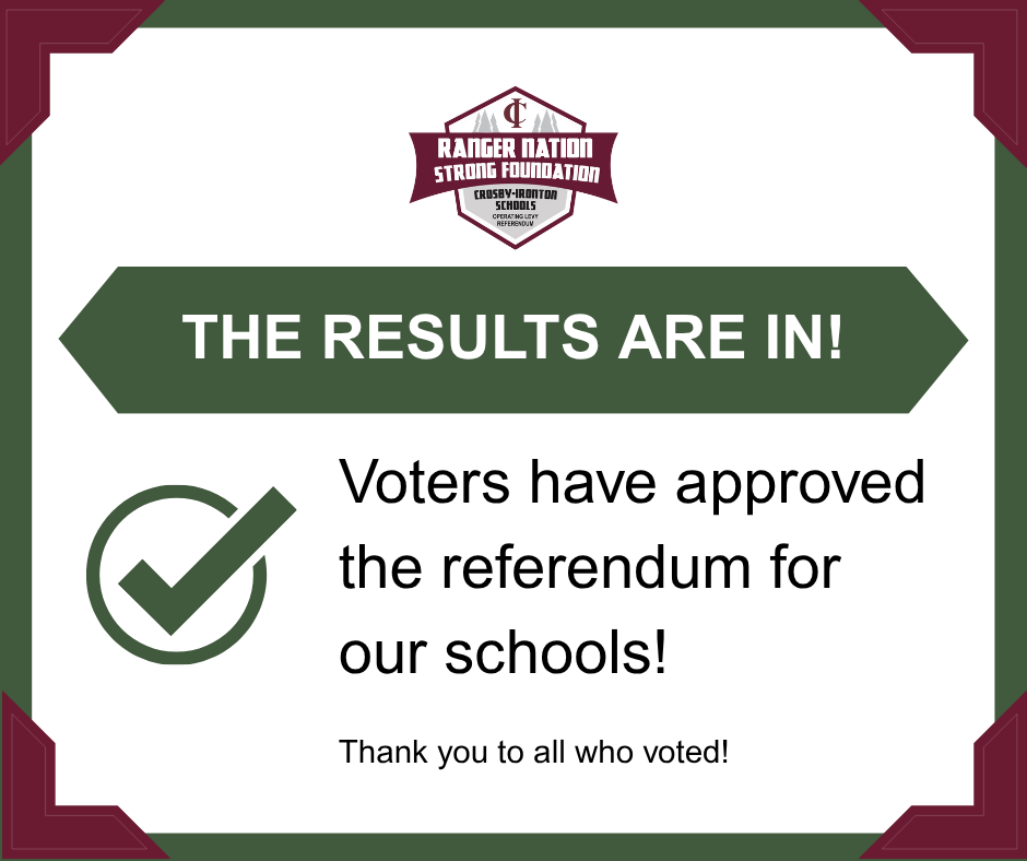 The voters voted and the referendum passed!