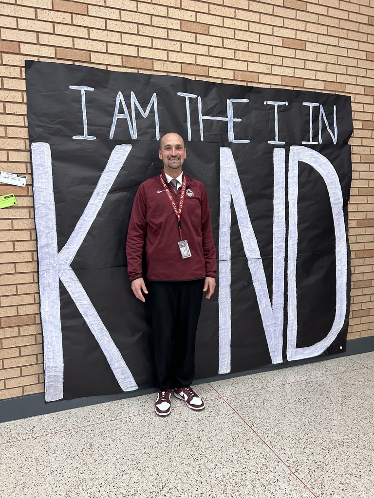 Superintendent Aulie being the letter "I" in the Kind poster at CRES