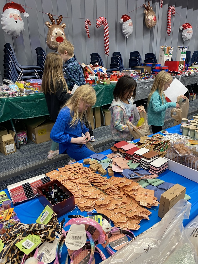 students shopping at Jingle Bell Lane