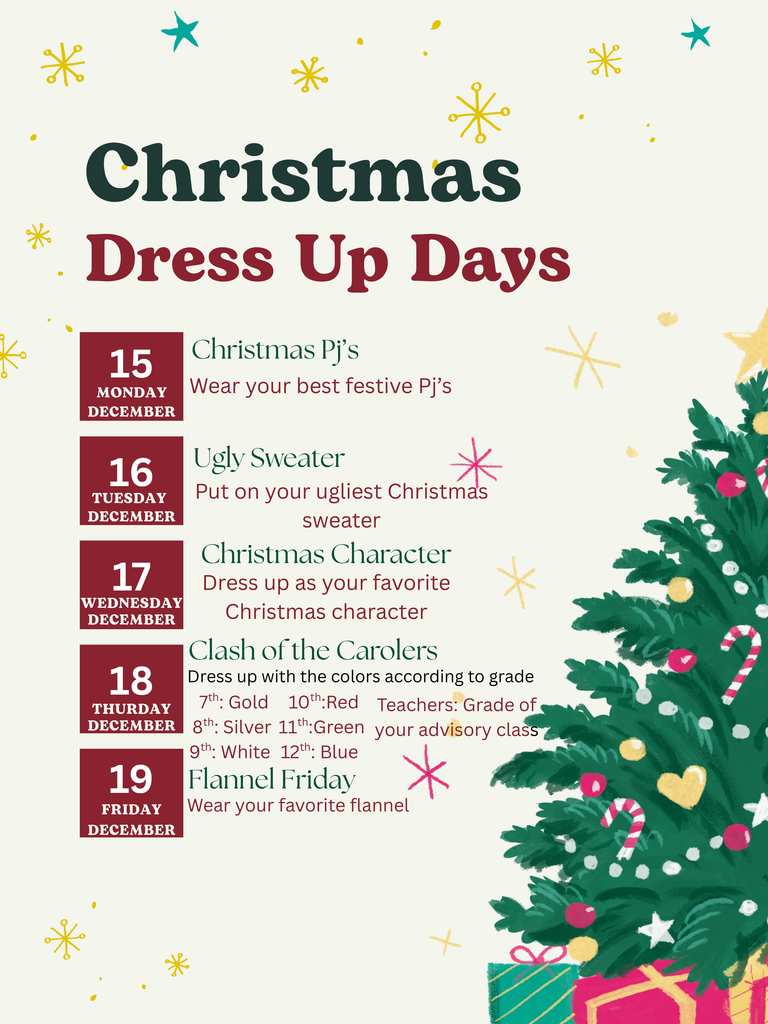 High School holiday dress-up days