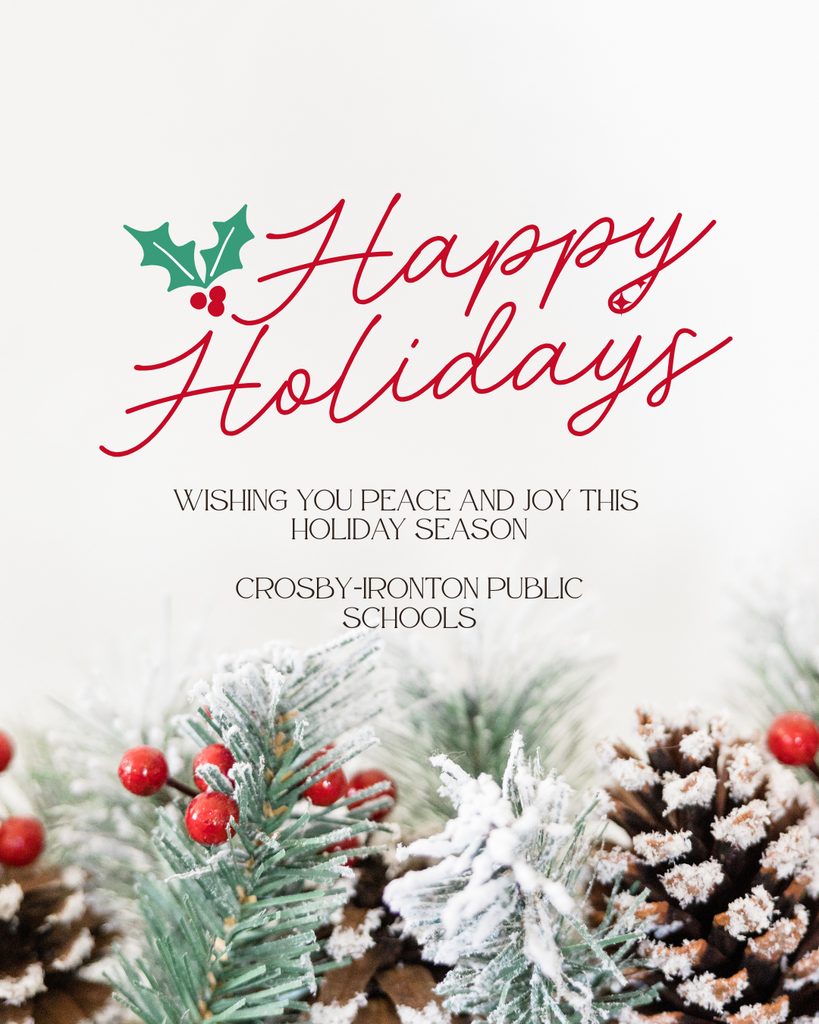 Happy holidays from Crosby-Ironton Public Schools