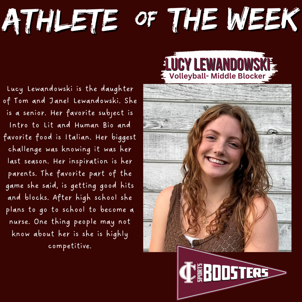 Fall athlete of the week for volleyball is Lucy Lewandowski