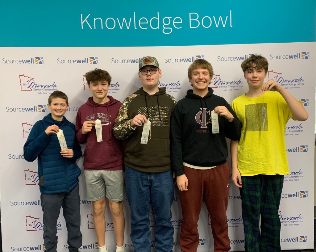 3rd place team at Friday's knowledge bowl competition made up of 8th graders