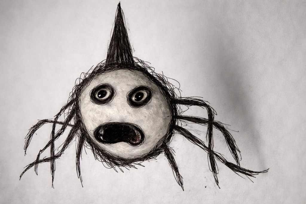 AI brought to the life the hand drawn creative spider from English class