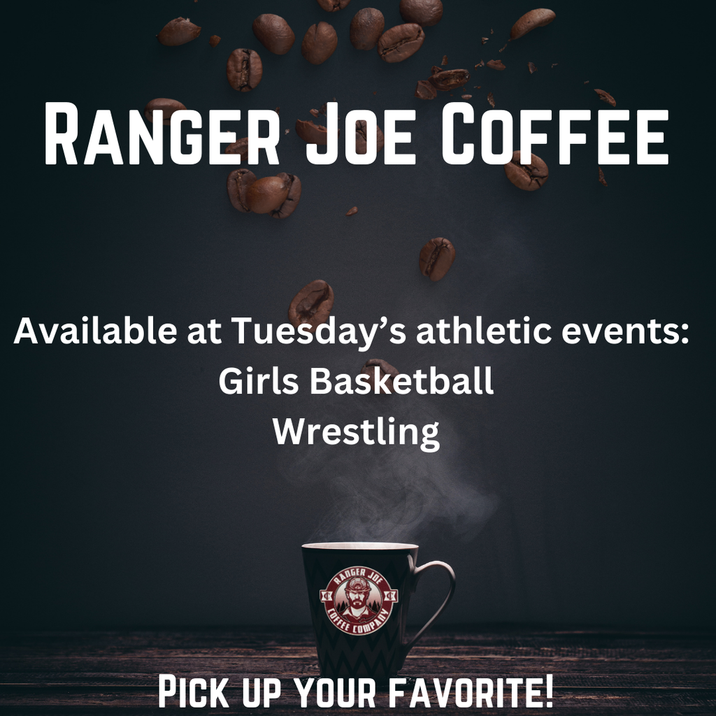 Ranger Joe available at Tuesdays wrestling and girls basketball game