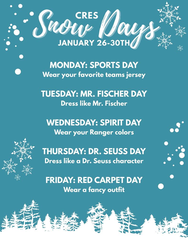 CRES Sno dayz dress up week