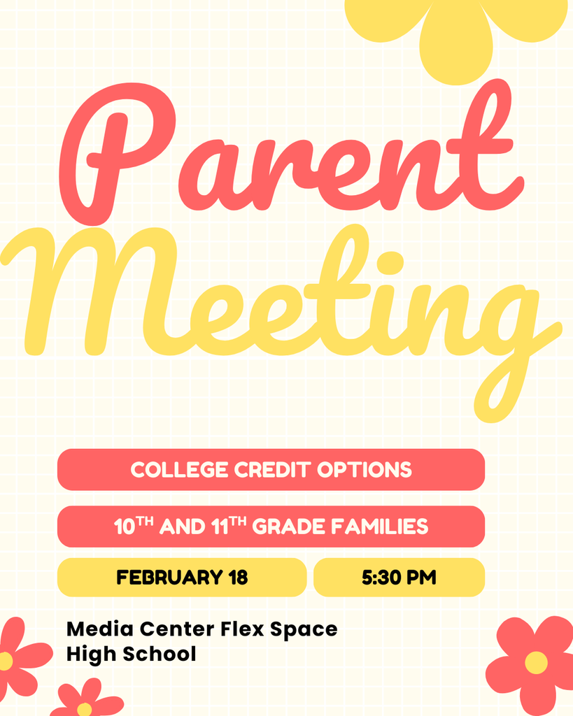 College credit option meeting for parents 10th and 11th grade