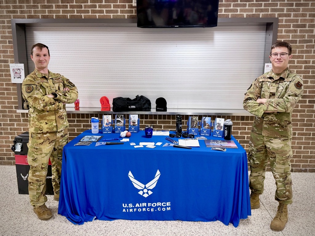 C-I graduate Bradley Lueck on the right was at C-I's lunches