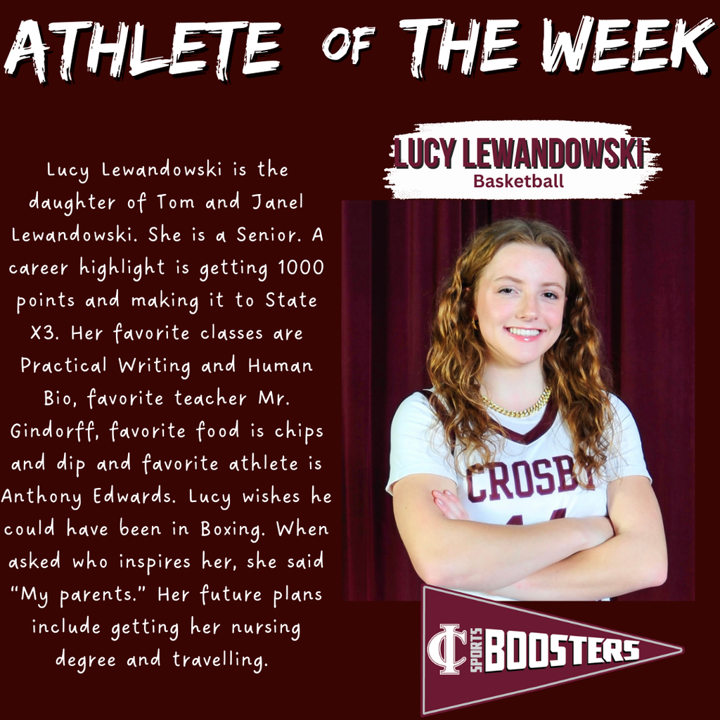 Lucy Lewandowski AOTM for sports boosters