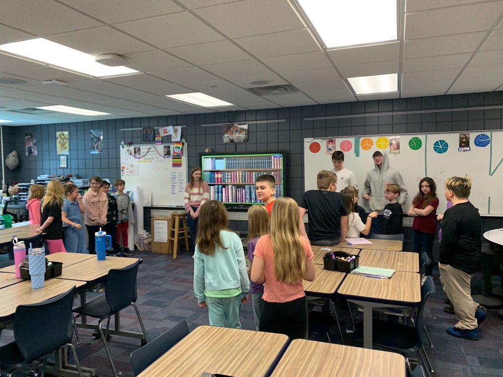 students at CRES with students from the HS child lit class