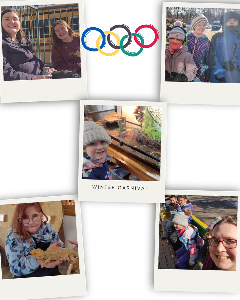 photo collage of students that attended the Winter Carnival for Special Olympics