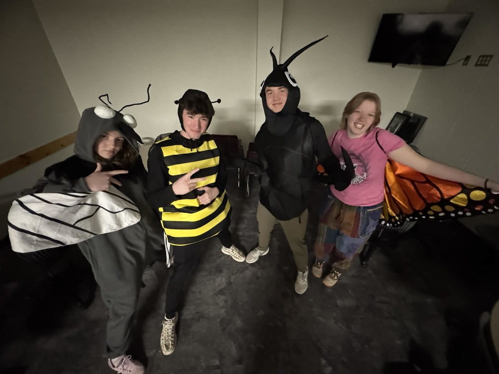 4 link crew leaders dresses as bugs