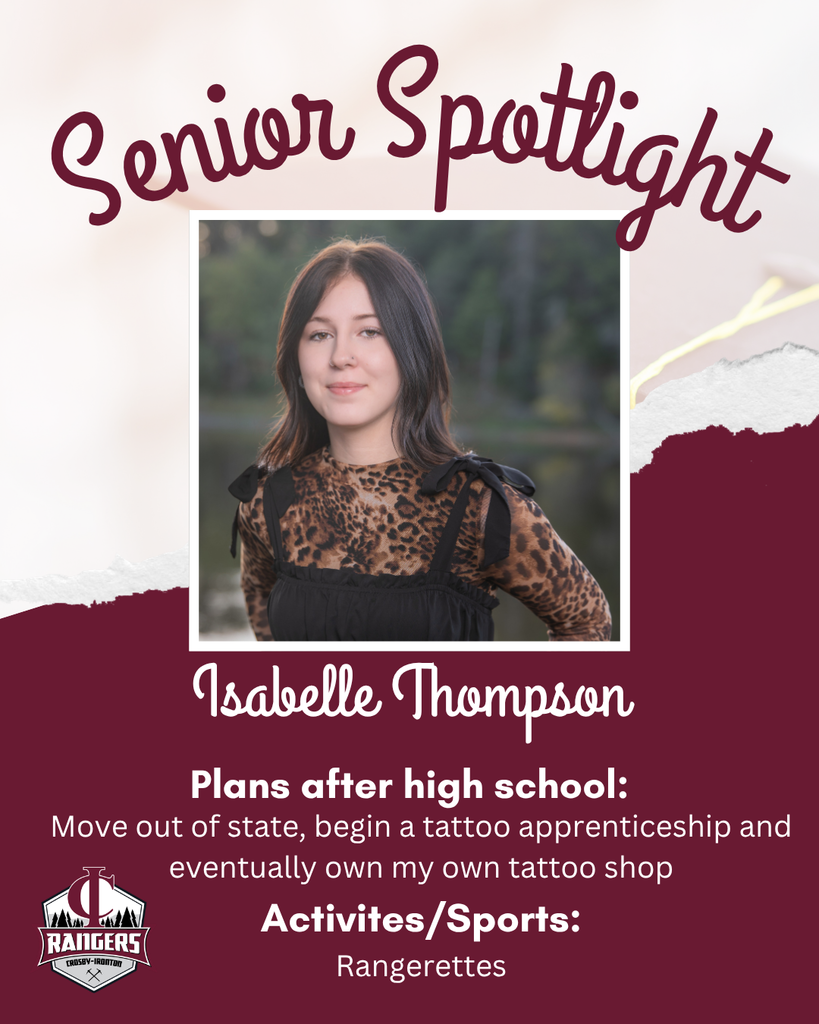 Class of 2026 Senior Spotlight Isabelle Thompson 