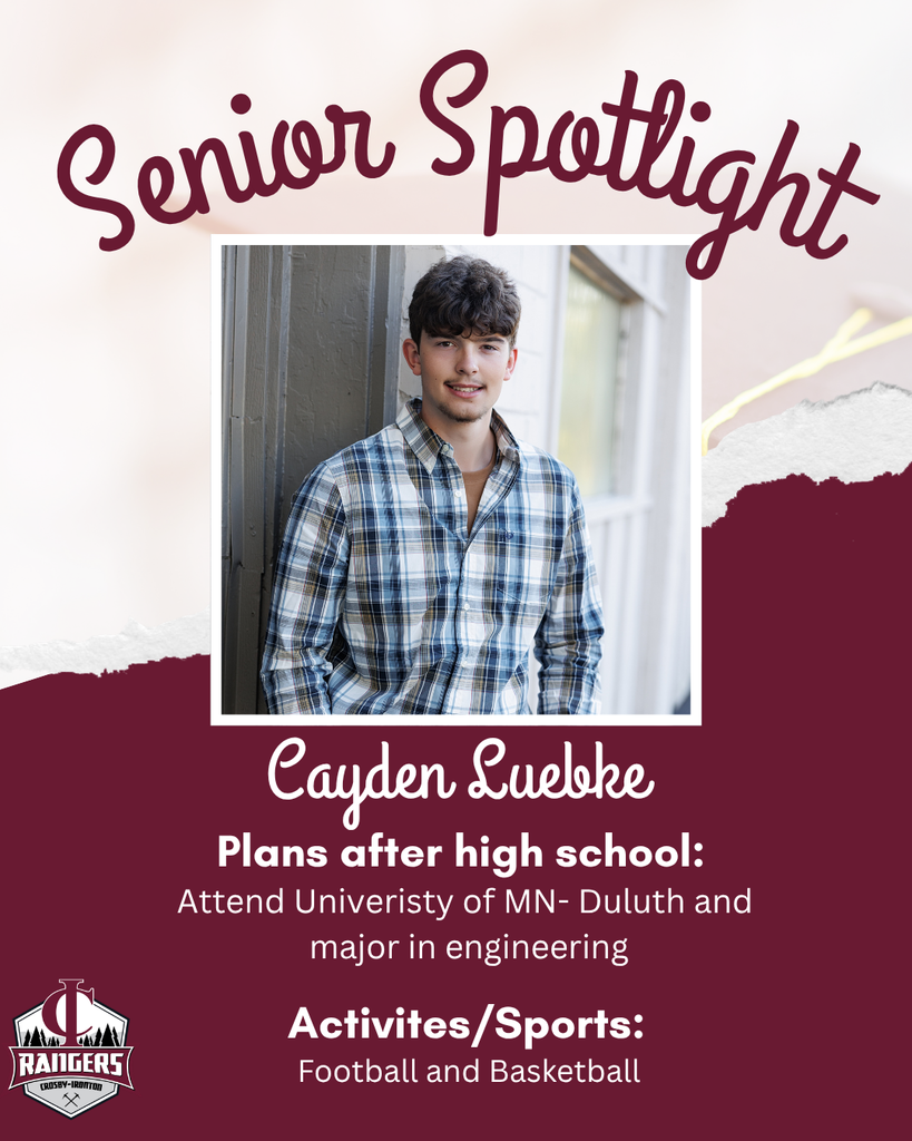 Class of 2026 SEnior spotlight Cayden Luebke