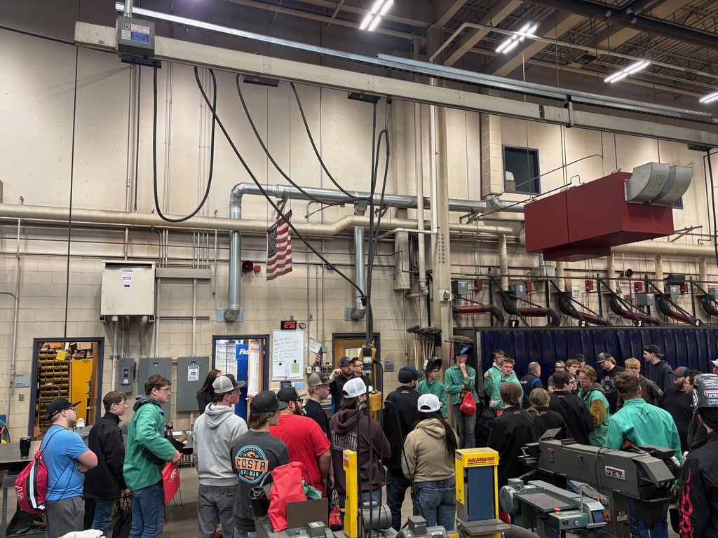 group of high school welders competing at CLC