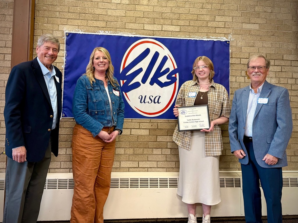 Yvette Backowski a senior at CI was recognized as the ELKS student of the month