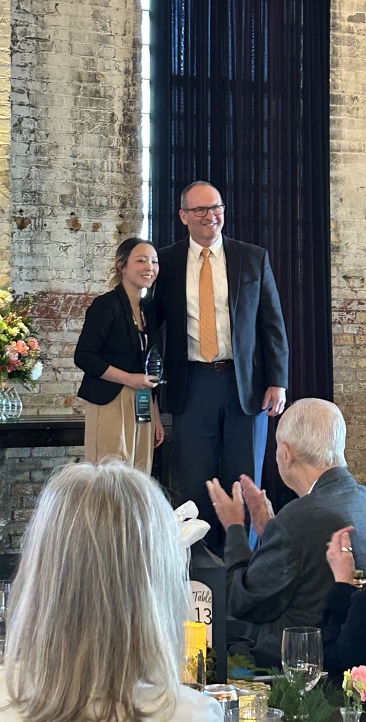 Mrs. Otterstad’s receiving her educator of excellence award
