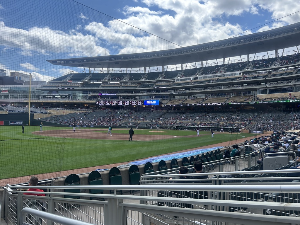 view from the stands at the MN Twins game