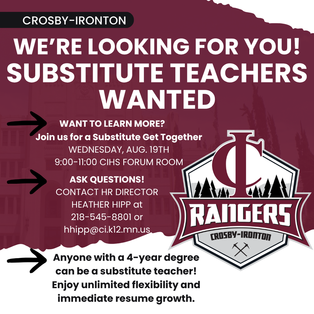 We are hiring substitute teachers