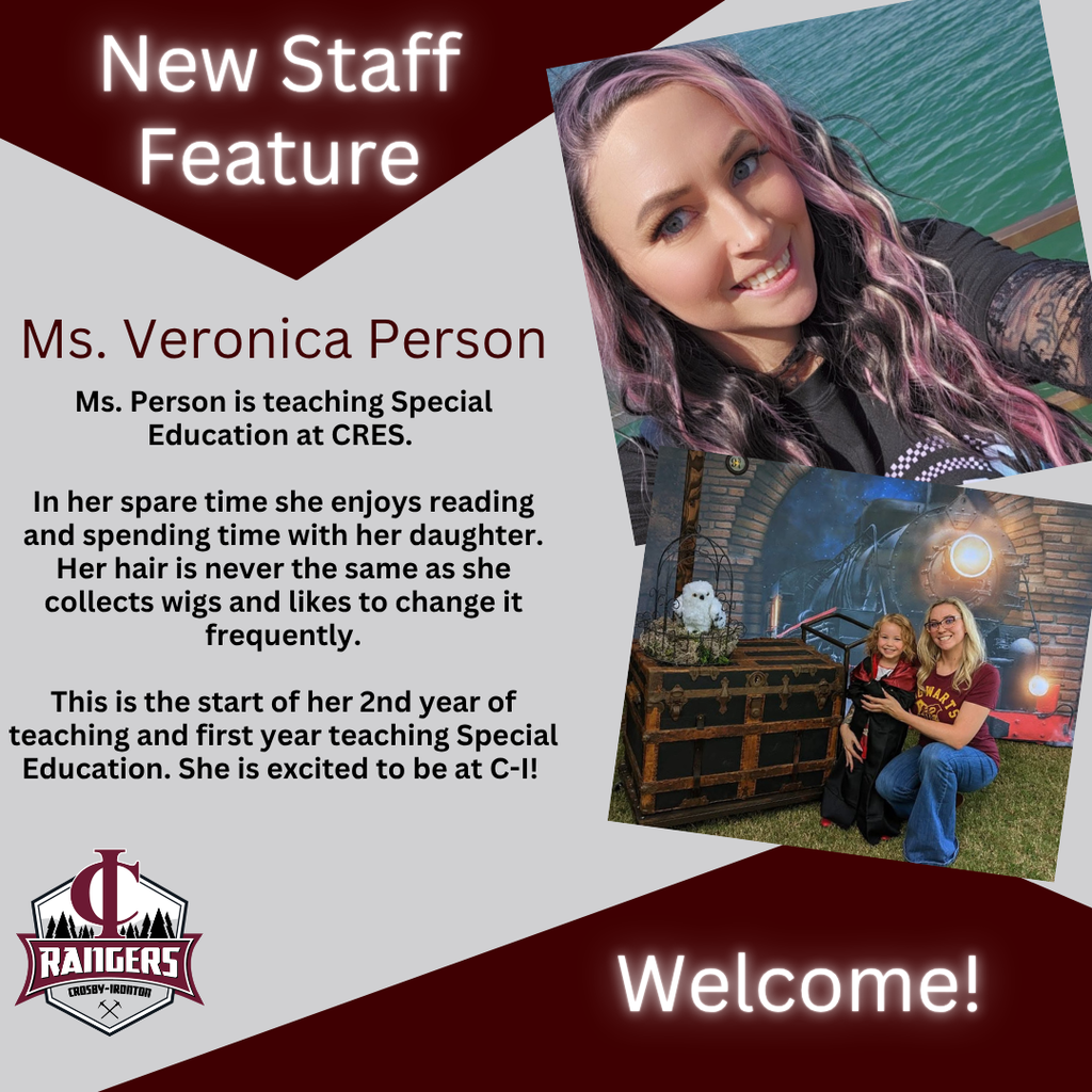 New teacher at CRES, Ms. Veronica Person
