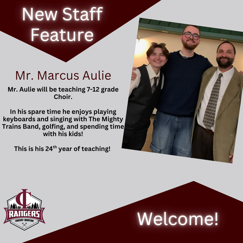 New teacher, Marcus Aulie choir 7-12