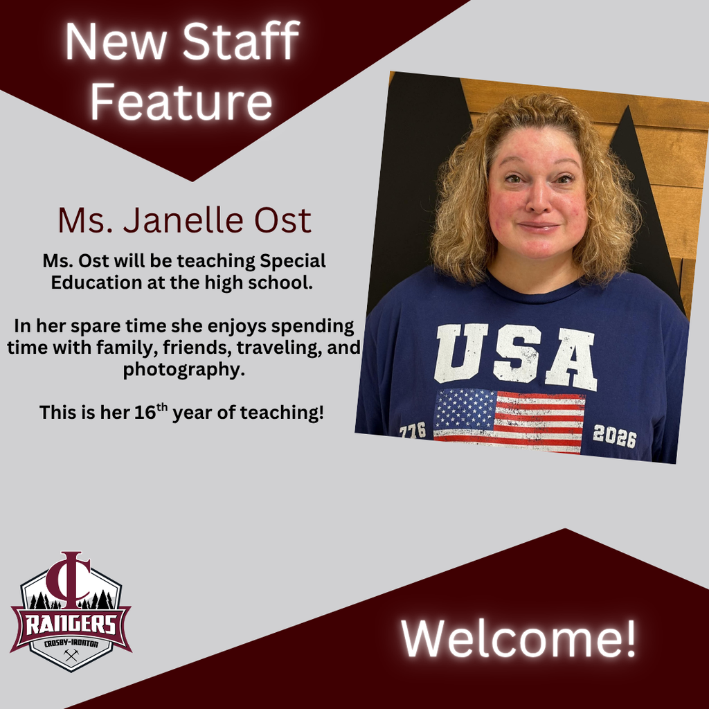 Janelle Oust new special ed teacher at the high school