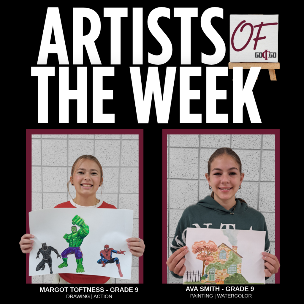 Artist of the Week Students Margot Toftness and Ava Smith.