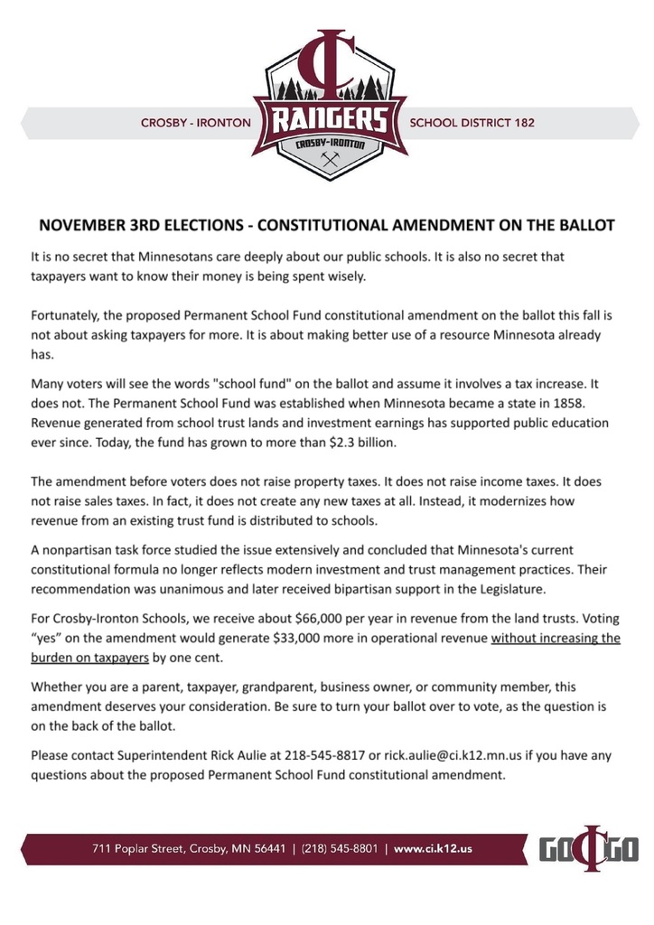 Constitutional Amendment on the November 3rd Ballot