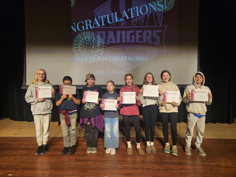 7th grade character awards for quarter 1 ranger way awards