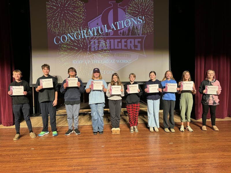 8th grade ranger way awards character 1st quarter 2025