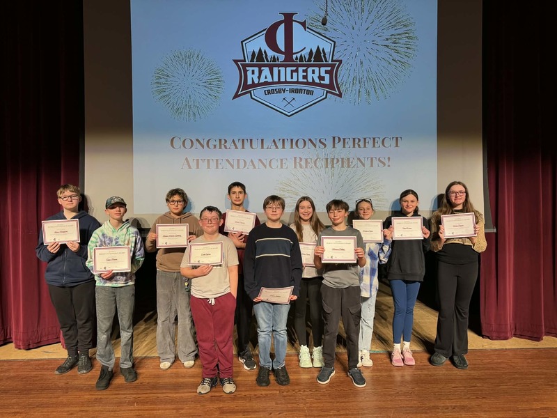 7th grade perfect attendance awards 2nd quarter