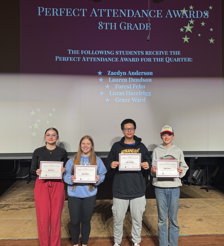 8th grade perfect attendance 3rd quarter
