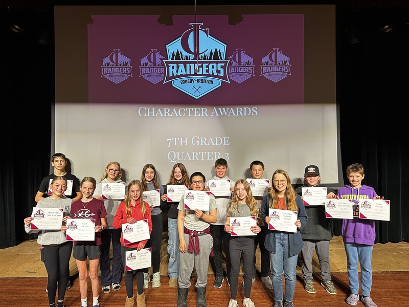 7th grade 3rd quarter character awards