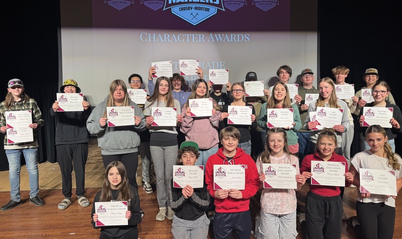 8th grade character awards 3rd quarter
