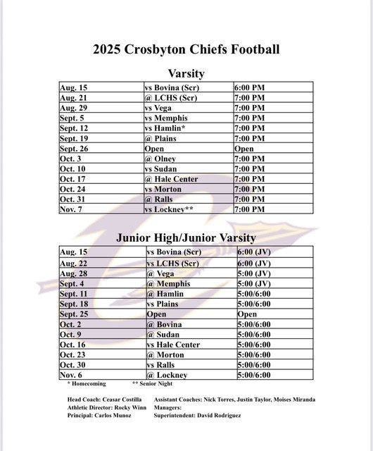 football schedule
