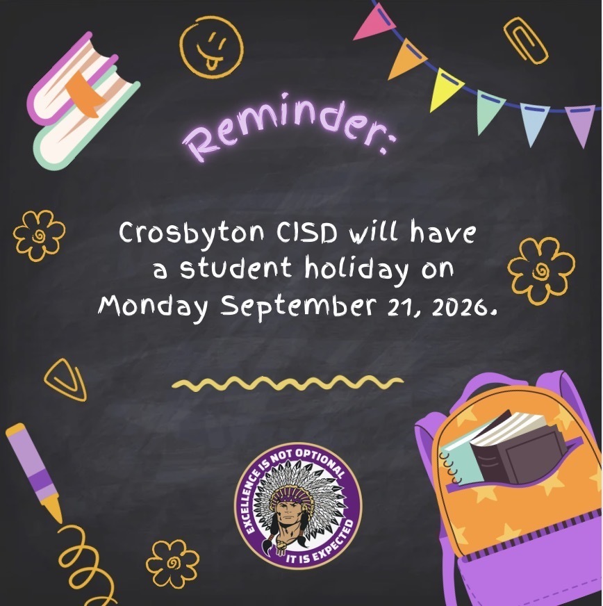 Reminder: no school tomorrow