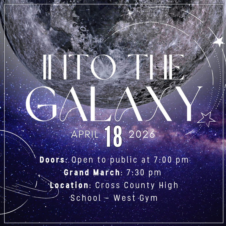 Grand March @ 7:30. Doors open at 7:00