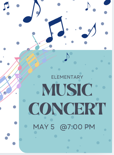 elem. music concert tonight at 7:00