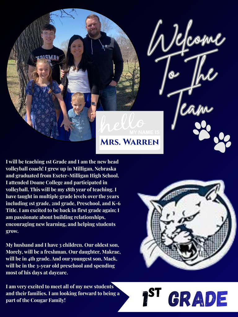 Welcome Mrs. Warren
