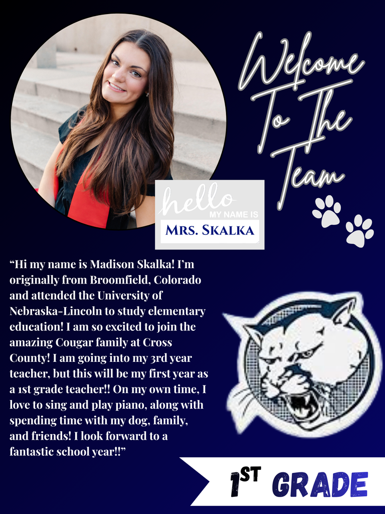Welcome Mrs. Skalka