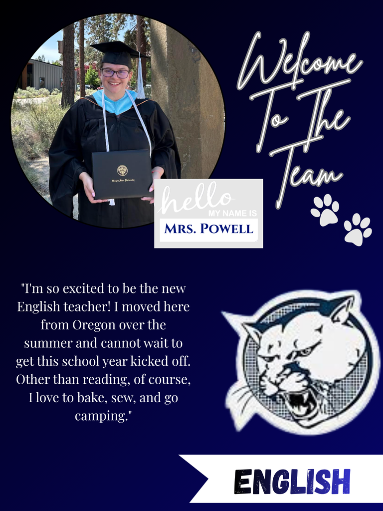 Welcome Mrs. Powell