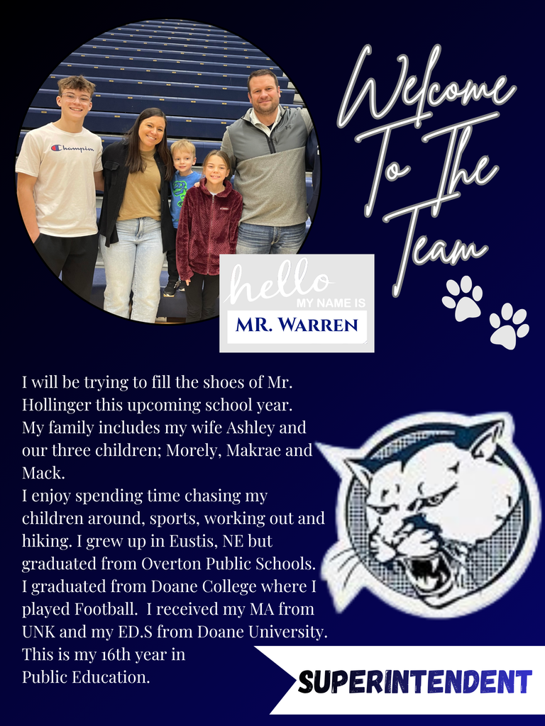 Welcome Mr. Warren