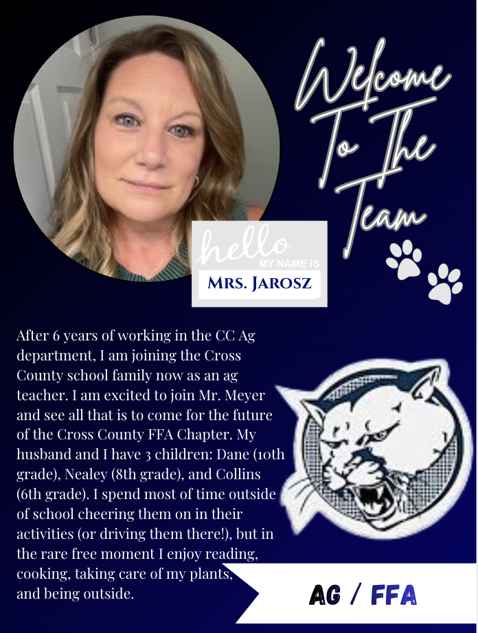 Welcome Mrs. Jarosz
