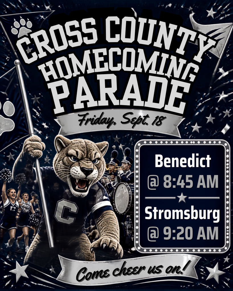 HOCO parades on Friday- 8:45 in Benedict and 9:20 in Stromsburg.