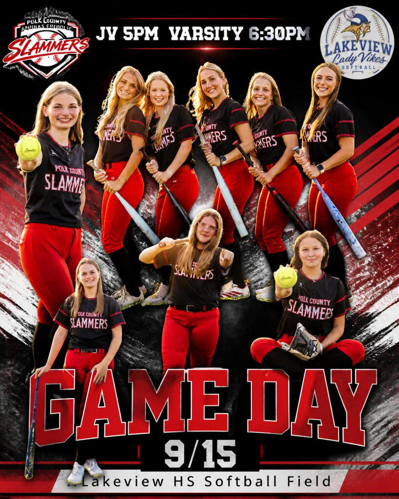 SB @ Lakeview. JV 5:00, V 6:00