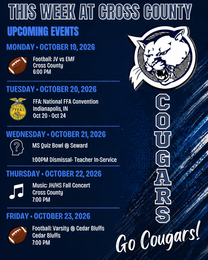 Upcoming Events @ cross county