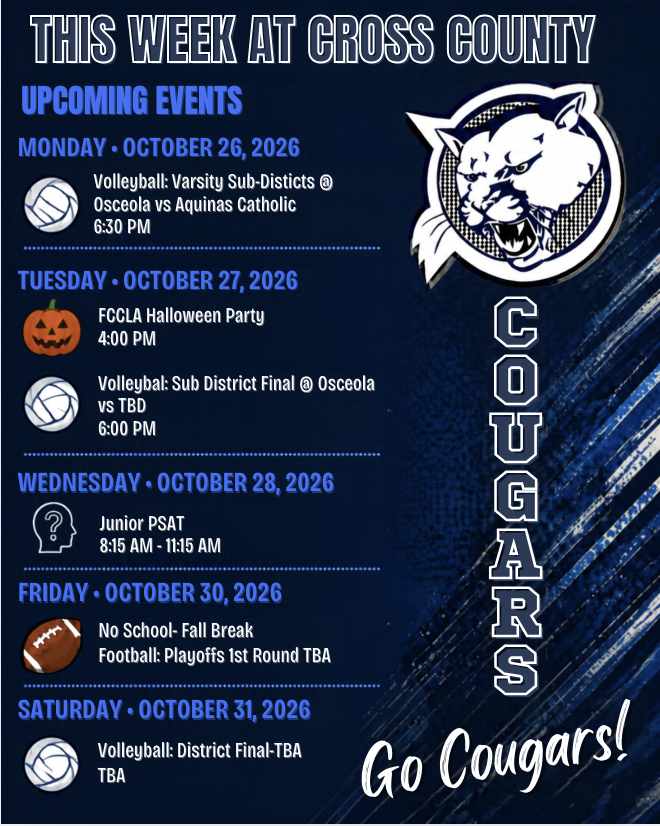 upcoming events- monday vb @ 6:30 @ osceola.
