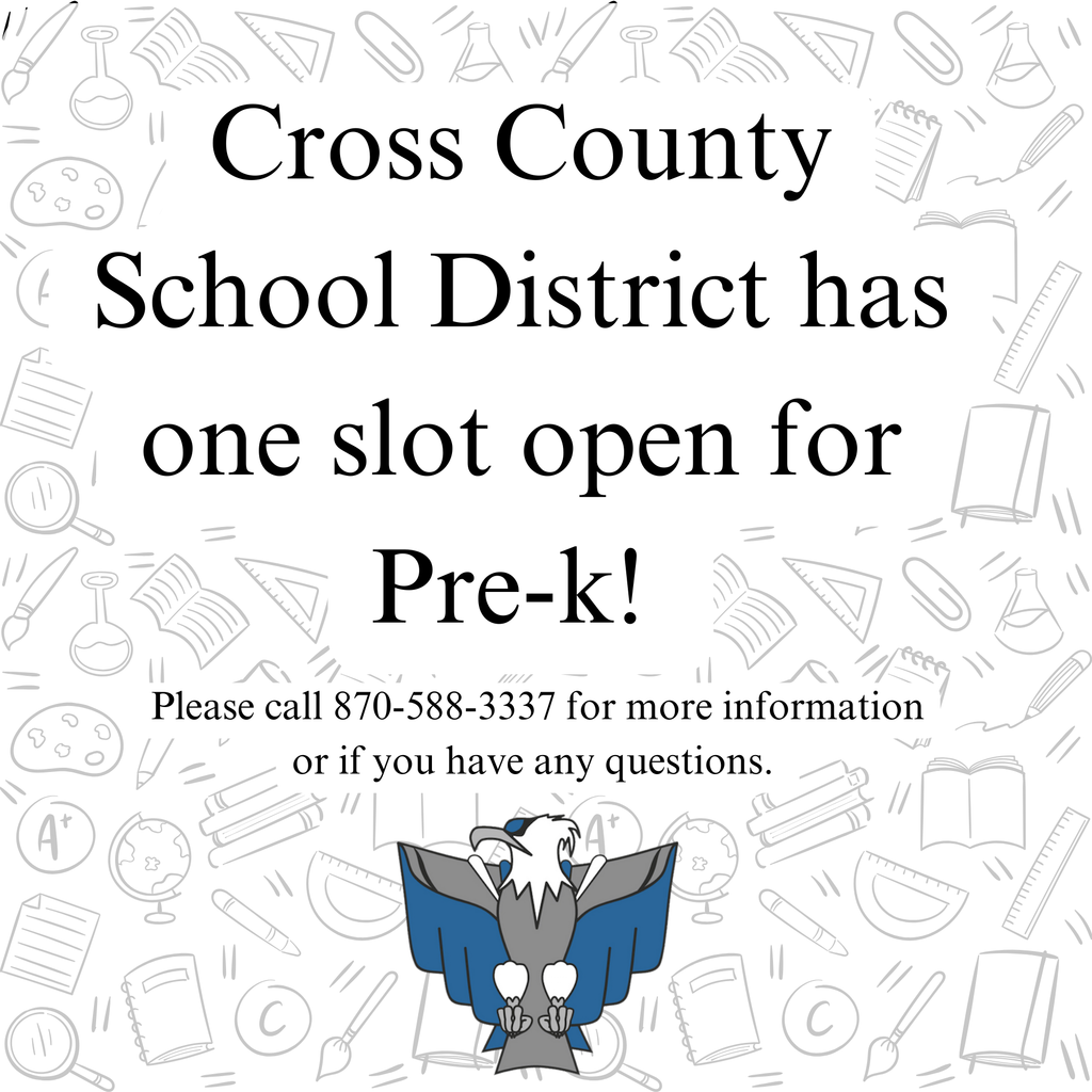 Cross County School District still has open slots for Pre-k!