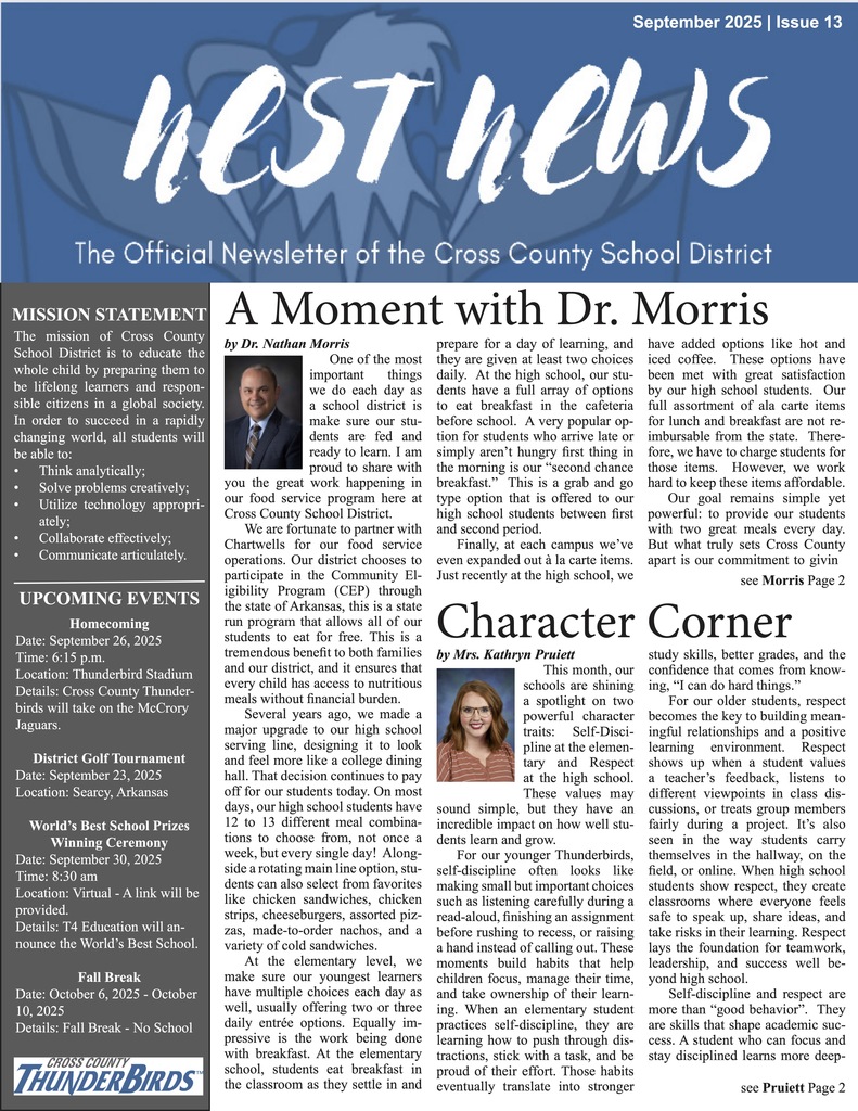 September Newsletter Page 1
